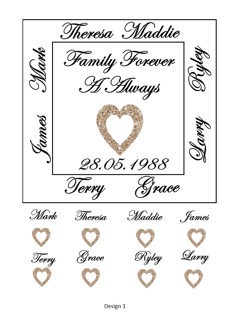 Courtyard Wedding Sand Unity 9 Piece Set Personalized
