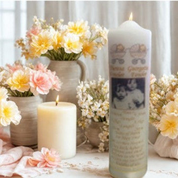 Welcome Baby Multiple Personalized Candle Classic