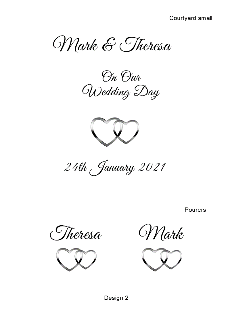 Dreams Wedding Sand Unity Ceremony 3 Piece Set Personalized