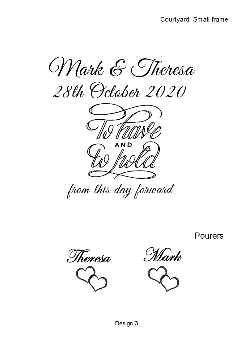 Dreams Wedding Sand Unity Ceremony 3 Piece Set Personalized