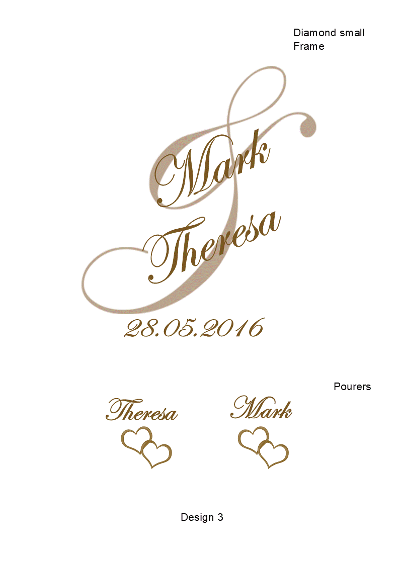 Spirit Wedding Sand Unity Ceremony 3 Piece Set Personalized