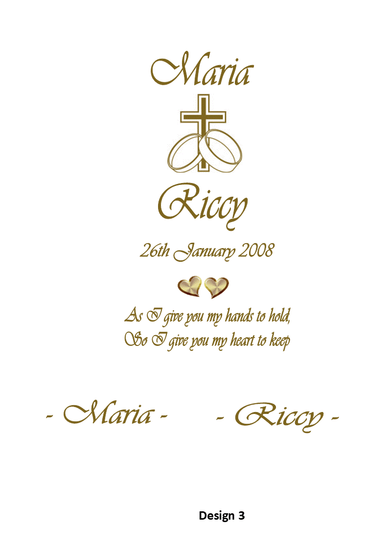 Wedding Personalized Ceremony Unity Candle Intimate Set Classic