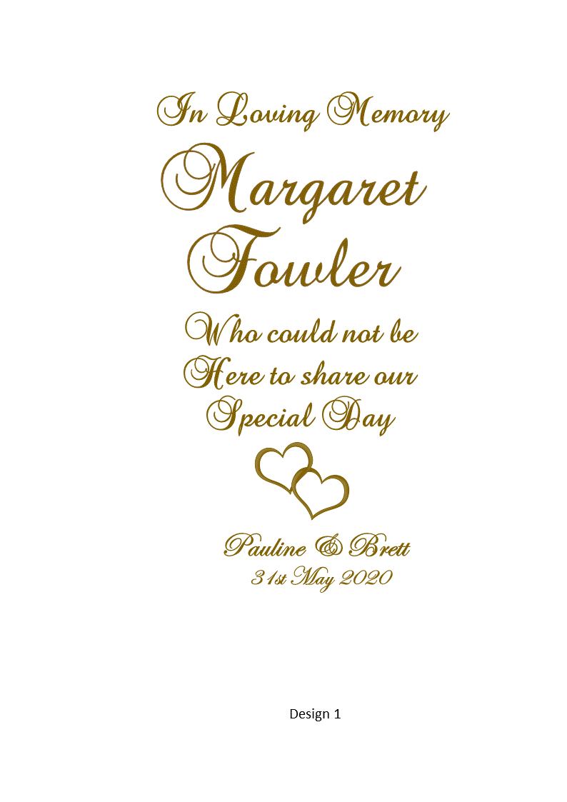 Wedding Memorial Personalilzed Candle Elegance
