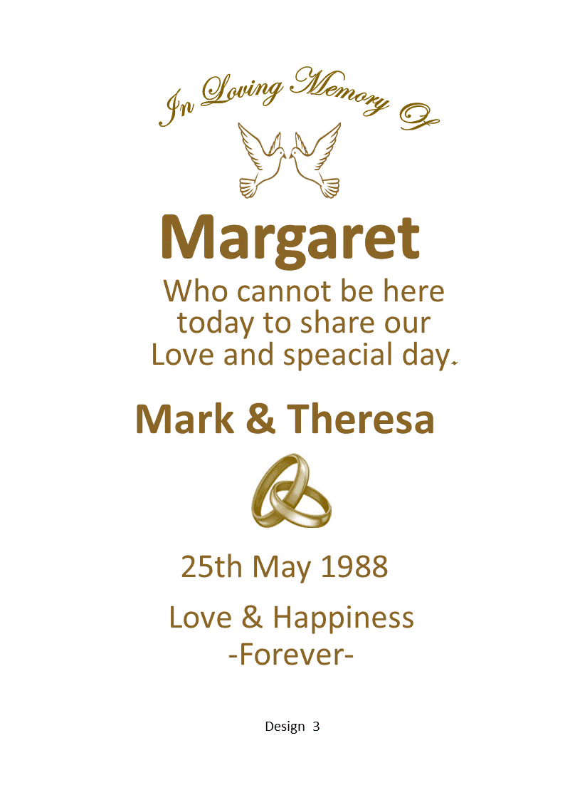 Wedding Memorial Personalilzed Candle Elegance