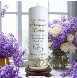 Wedding Memorial Personalilzed Candle Elegance