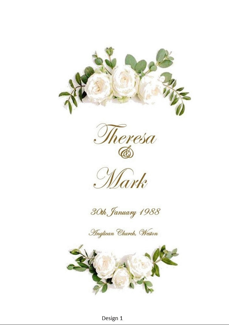 Wedding Personalized Single Ceremony Unity Candle Classic