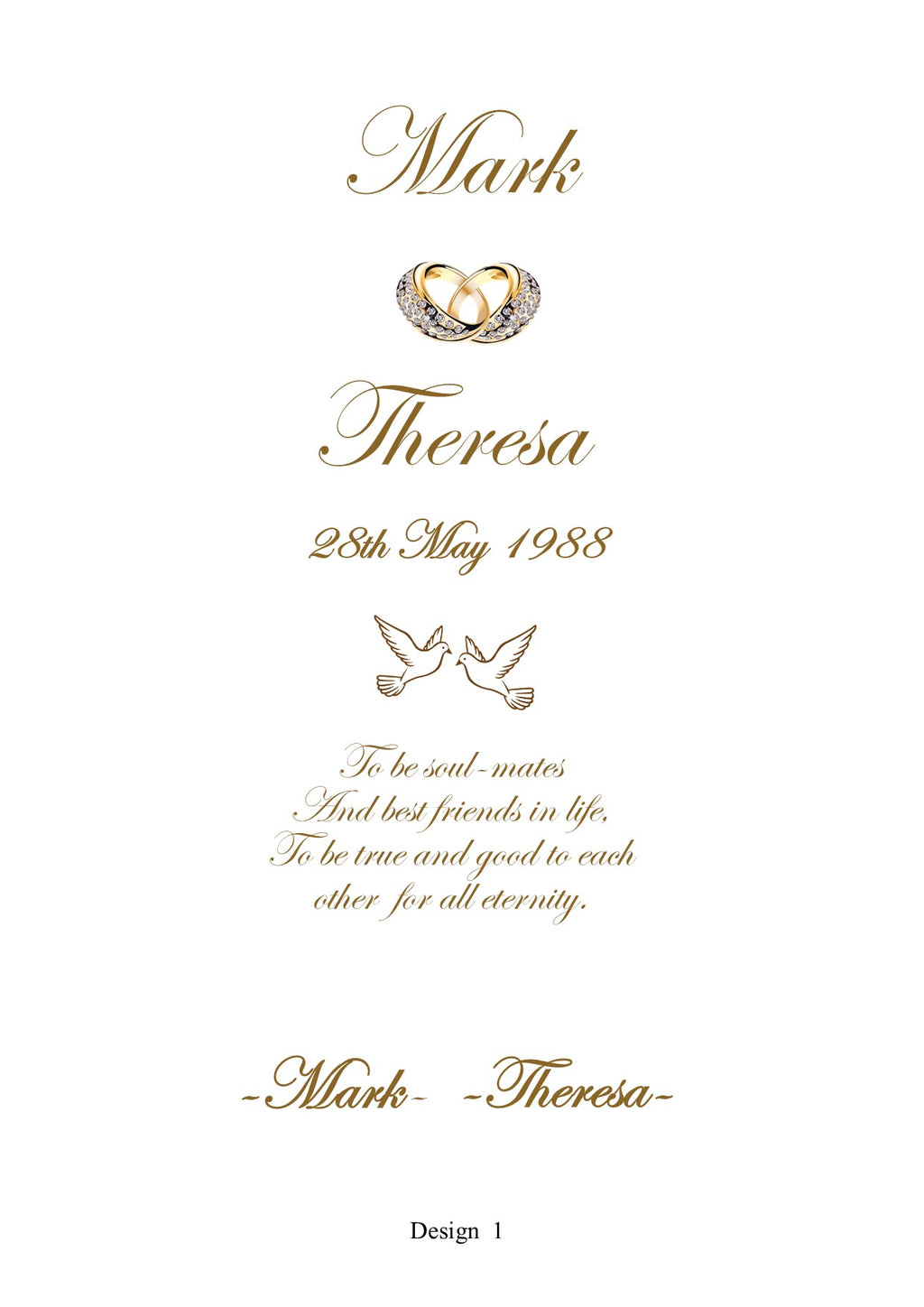 Wedding Personalized Ceremony Unity Candle Set of 3 Classic