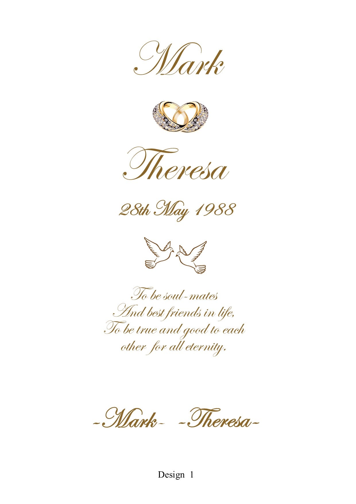 Wedding Personalized Ceremony Unity Candle Set of 3 Classic