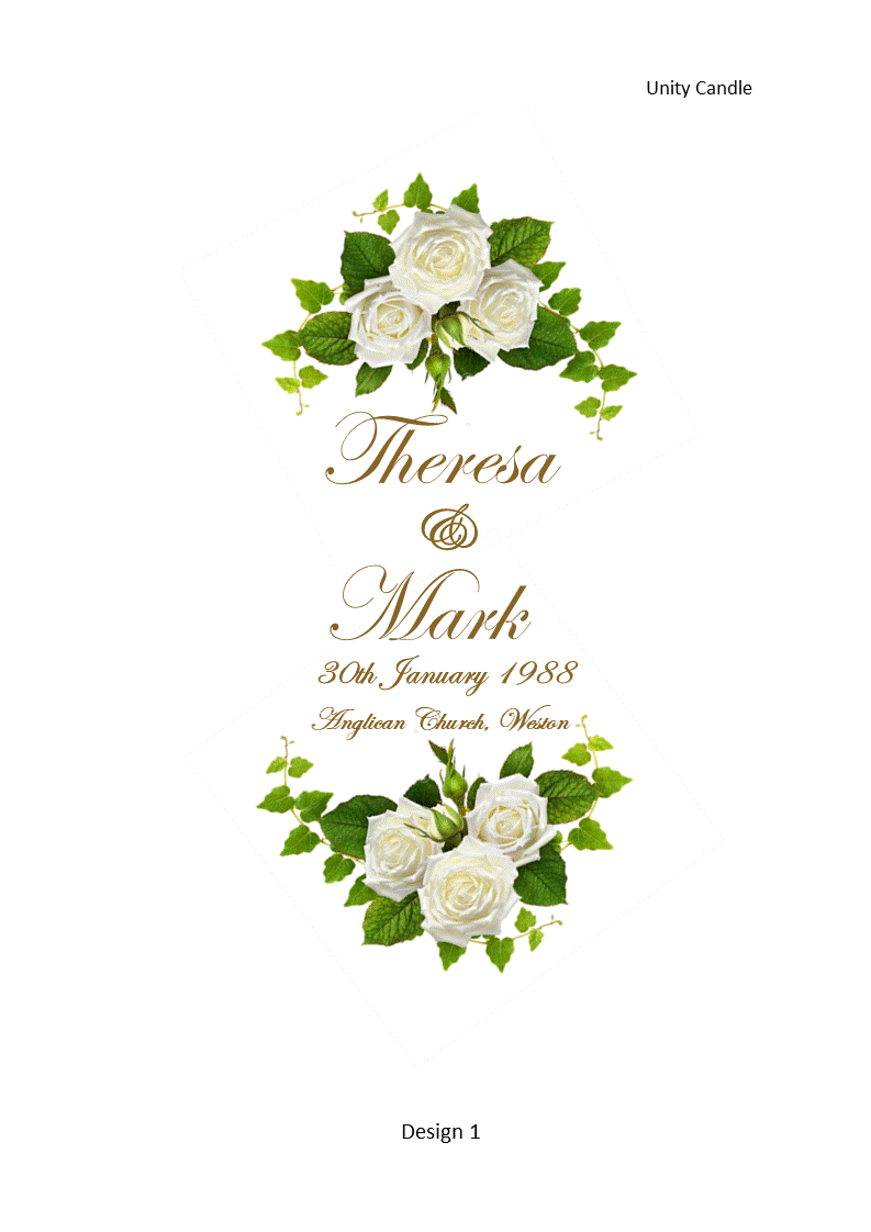 Anniversary Personalized Candle Romance