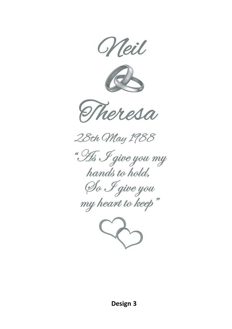 Wedding Personalized Single Ceremony Unity Candle Classic