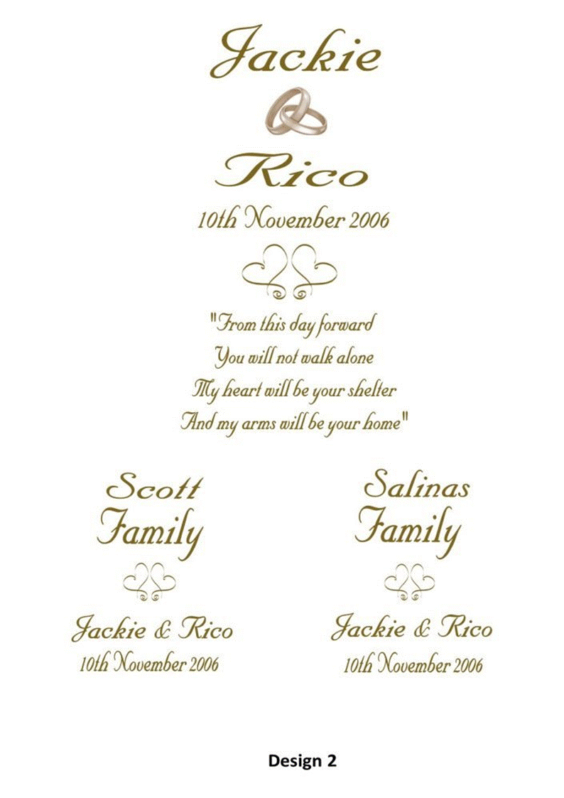 Wedding Personalized Ceremony Unity Candle Set of 3 Elegance