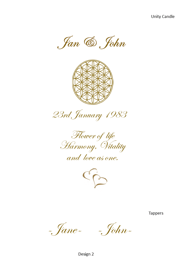 Wedding Personalized Ceremony Unity Candle Intimate Set Double Classic