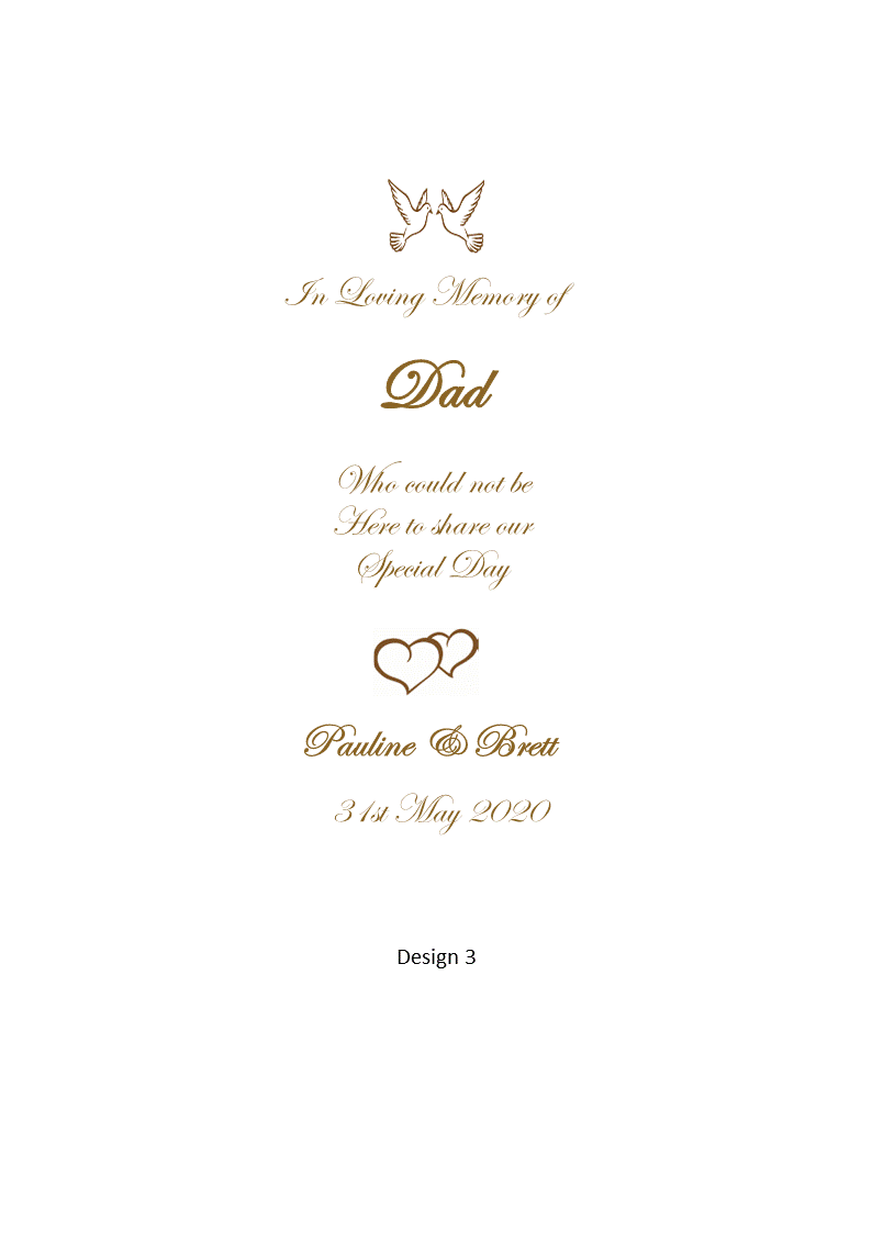 Wedding Memorial Personalilzed Candle Classic