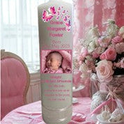 Welcome Baby Single Personalized Candle Classic