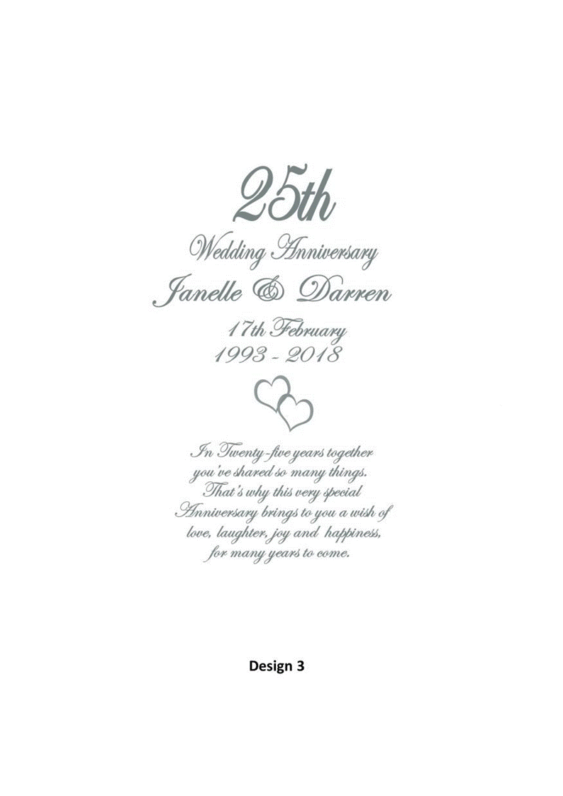 Anniversary Personalized Candle Classic