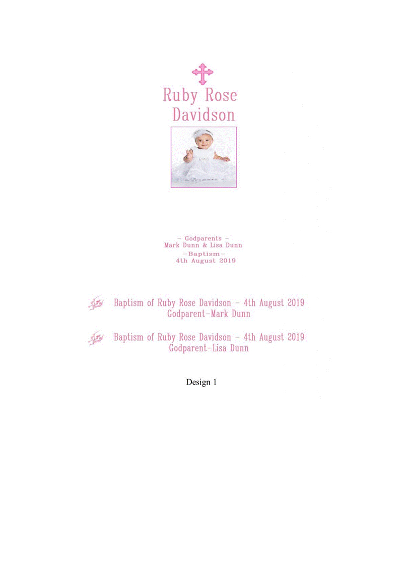 Baptism Personalized Candle Unity Set Ornate