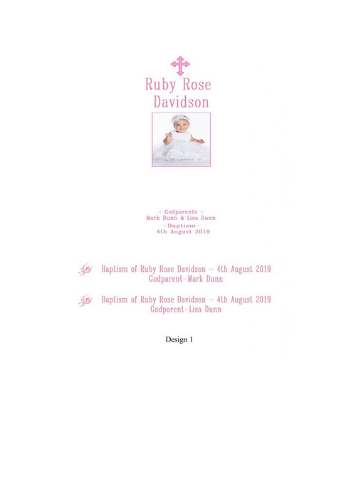 Baptism Personalized Candle Unity Set Ornate
