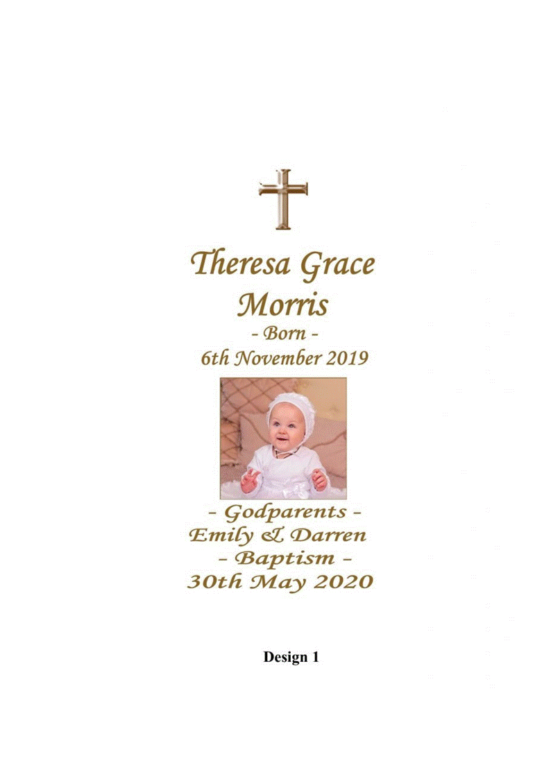 Baptism Personalized Candle Classic