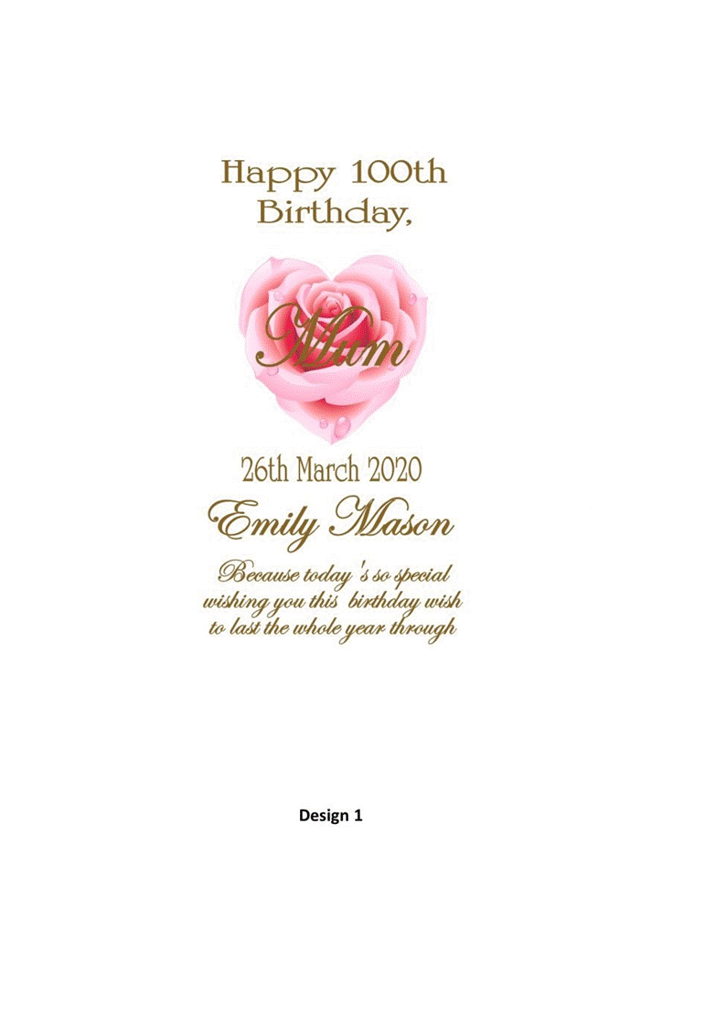 Aged Birthday Personalized Candle Double Classic