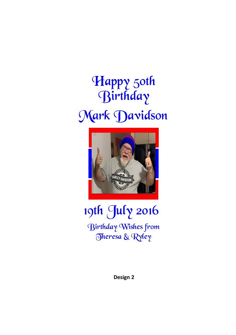 Aged Birthday Personalized Candle Double Classic