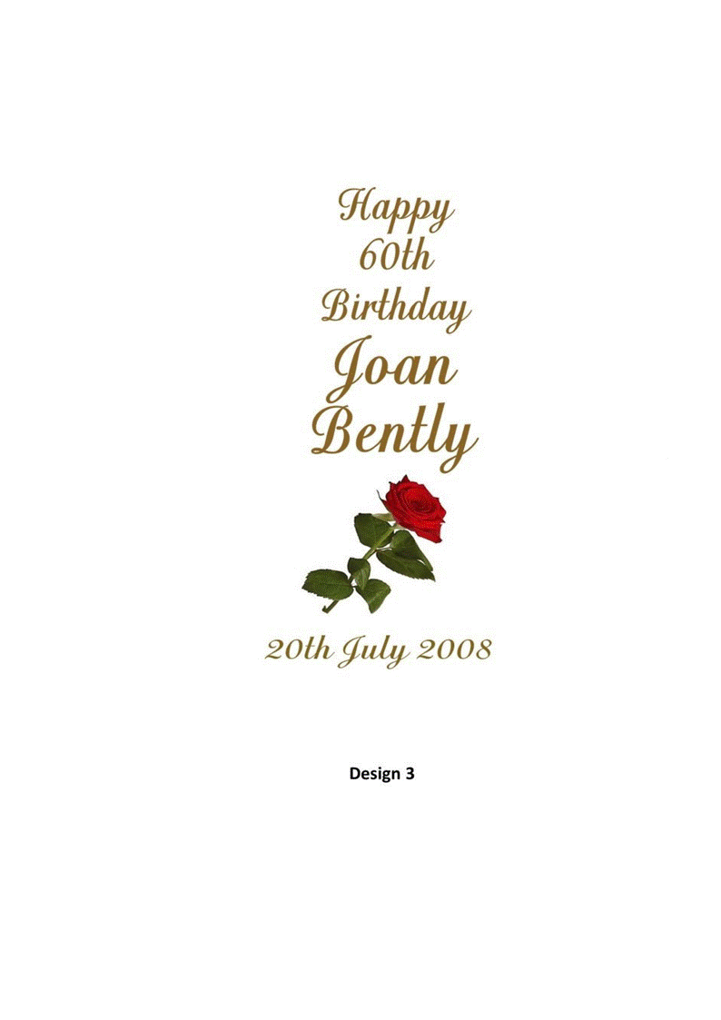 Aged Birthday Personalized Candle Double Classic