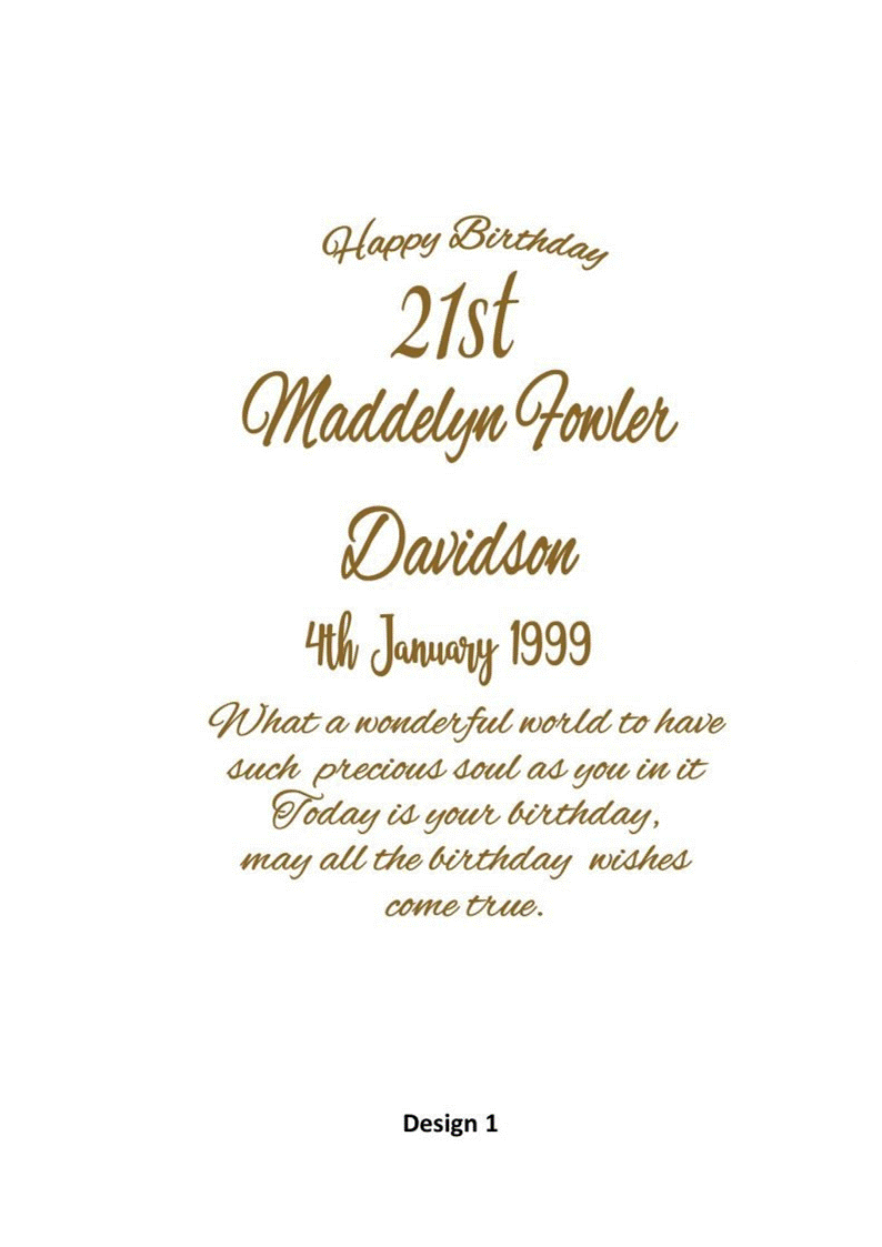 Aged Birthday Personalized Candle Elegance