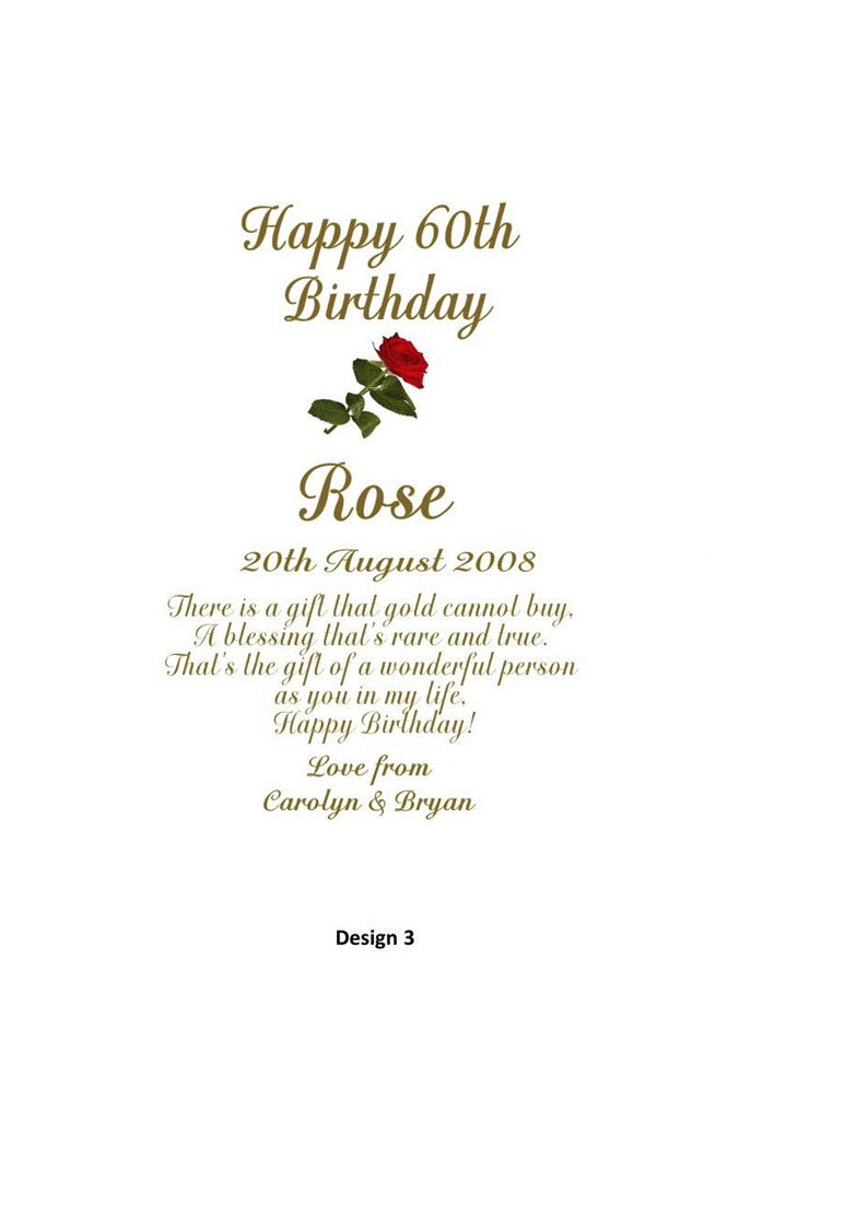 Aged Birthday Personalized Candle Elegance