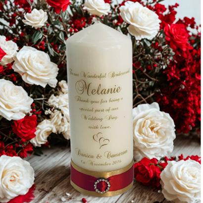 Bridesmaid Personalized Candle Elegance
