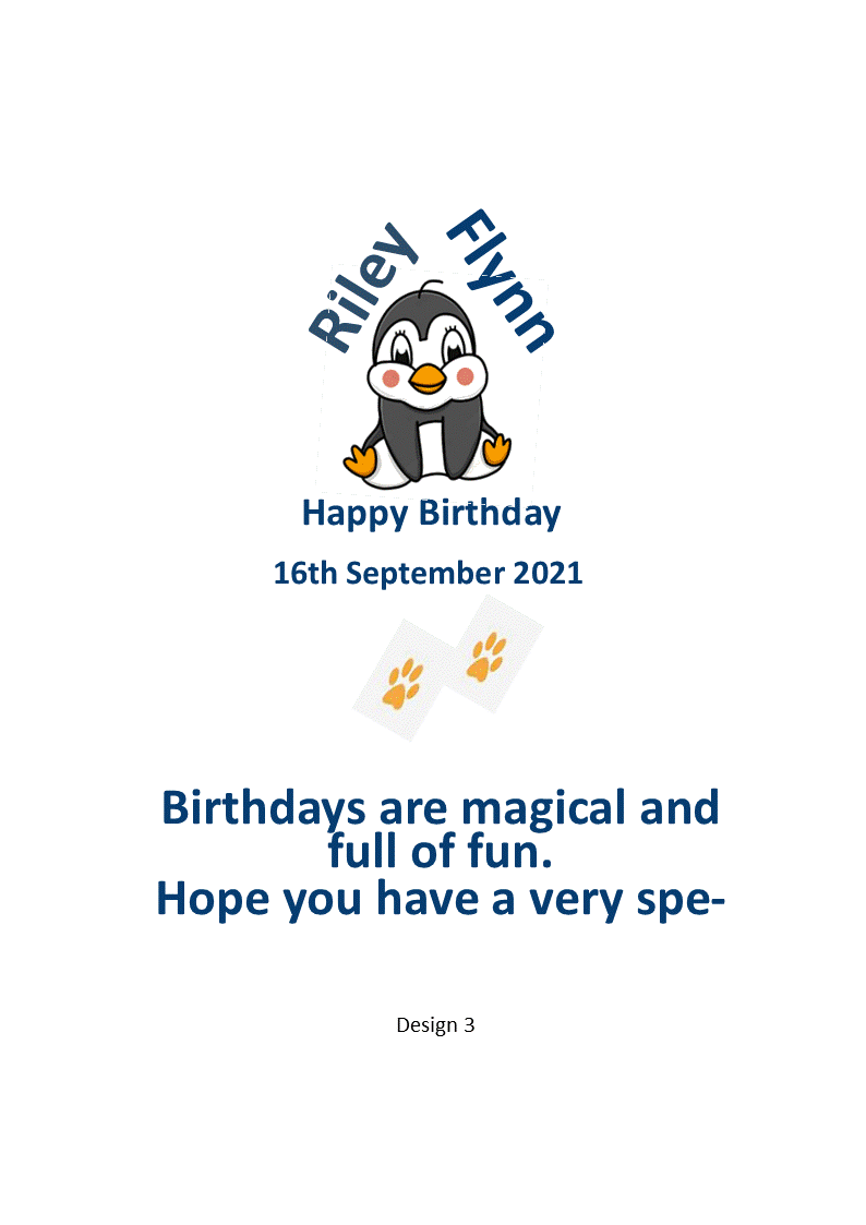 Aged Child Birthday Personalized Candle Double Classic