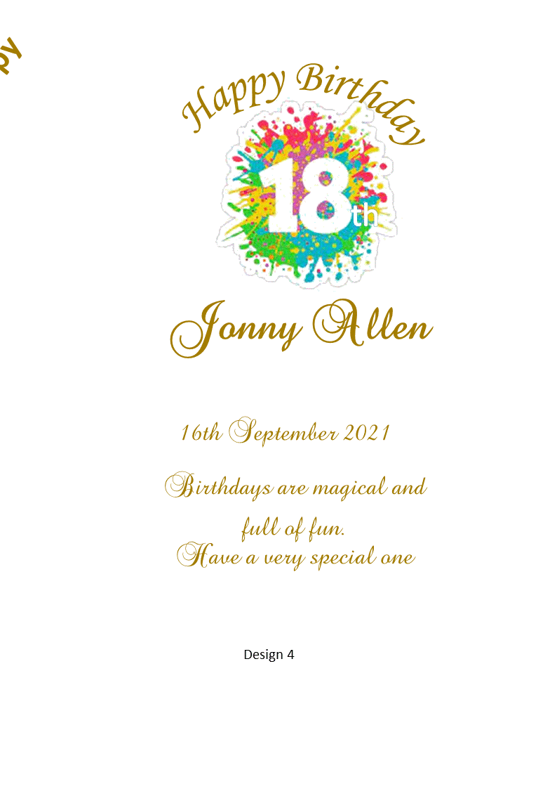 Aged Child Birthday Personalized Candle Elegance