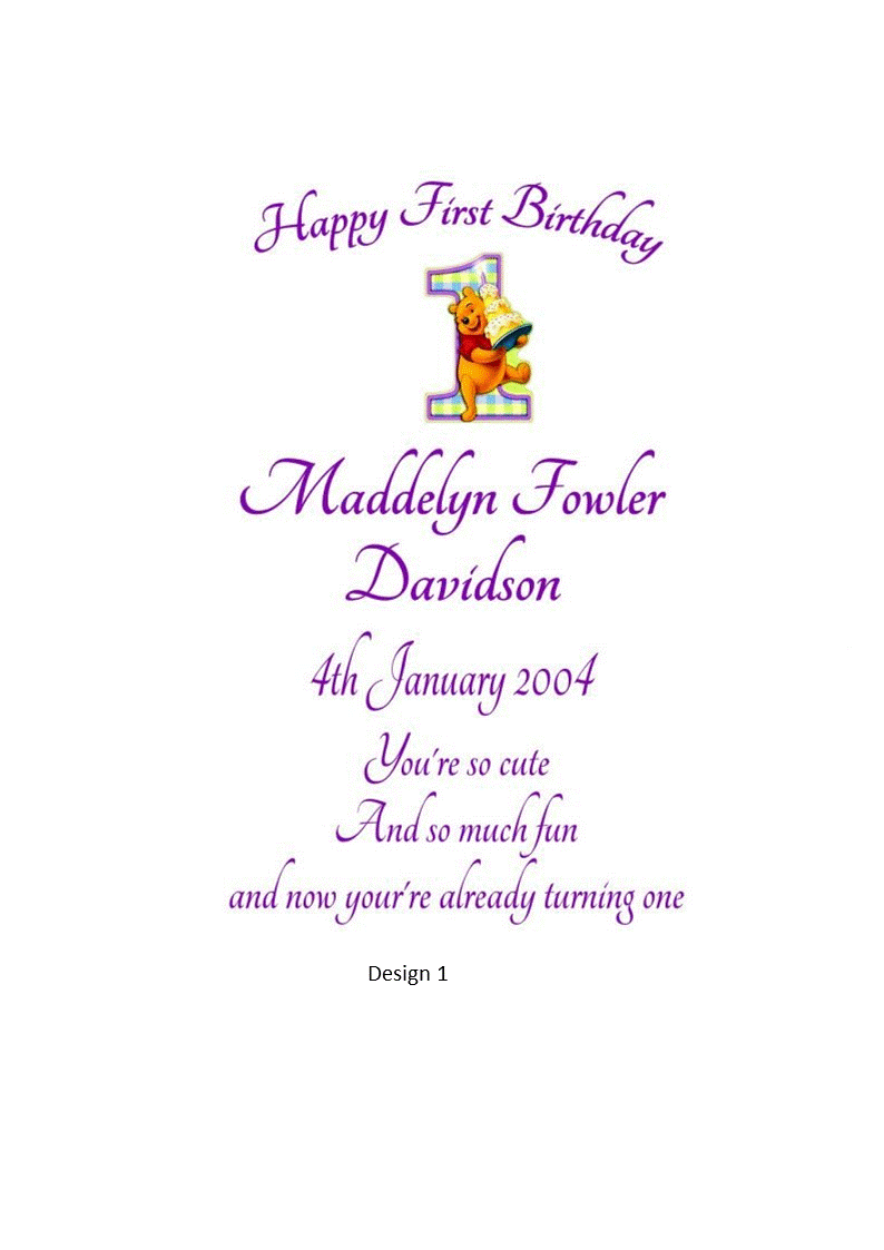 Aged Children Birthday Personalized Candle Classic