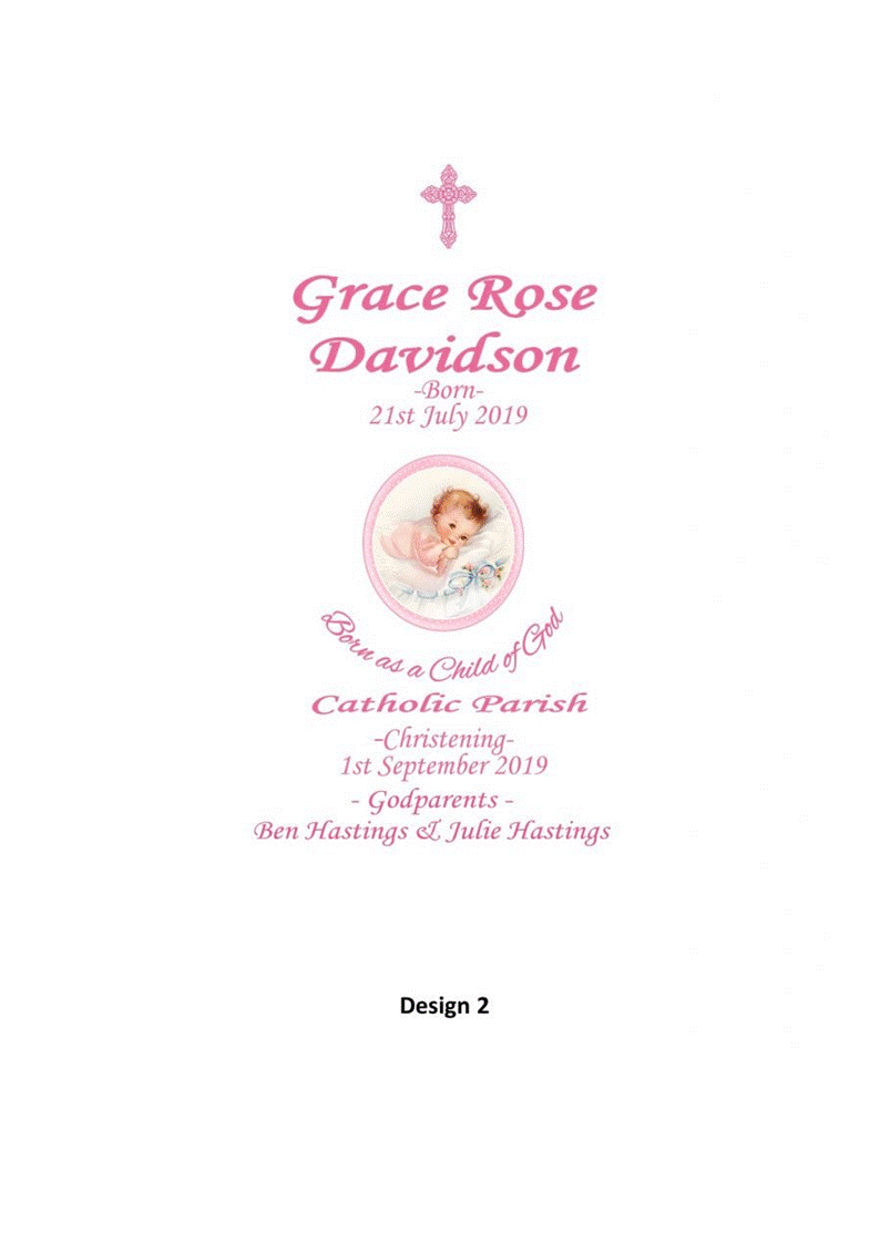 Christening Personalized Candle Classic