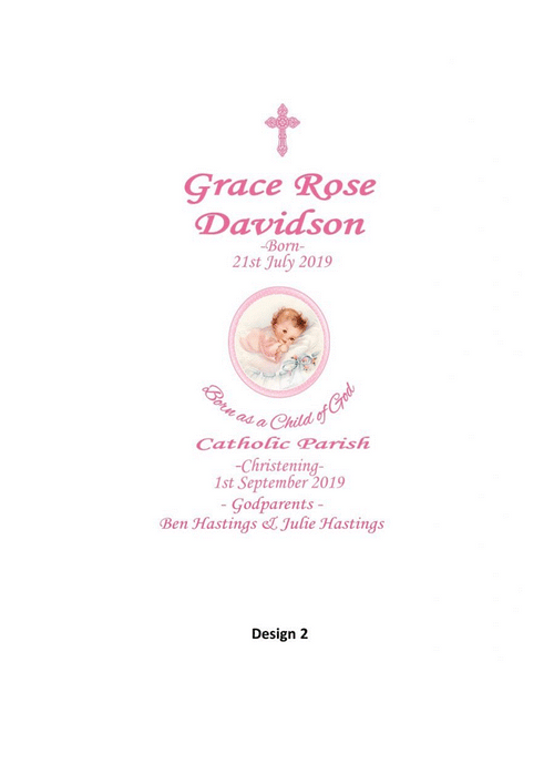 Christening Personalized Candle Classic