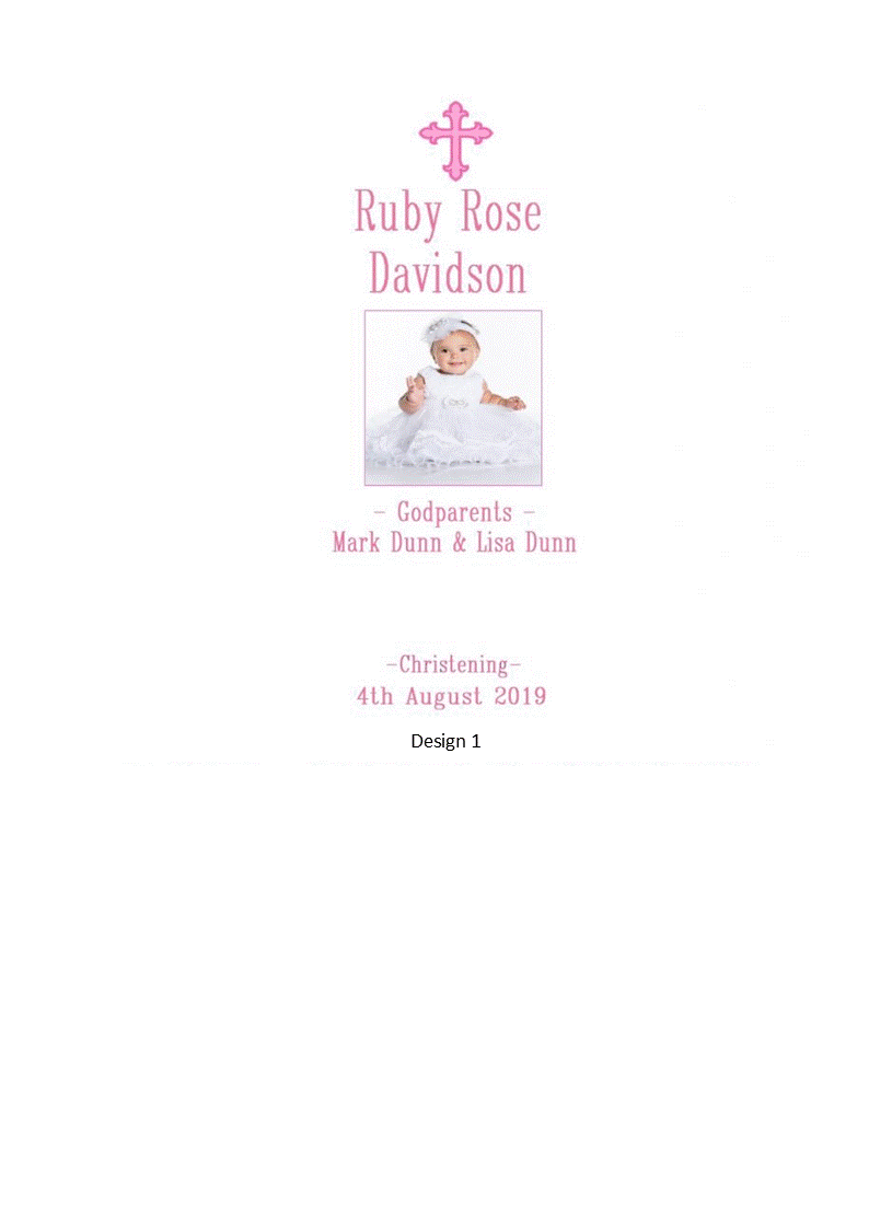 Christening Personalized Candle Ornate