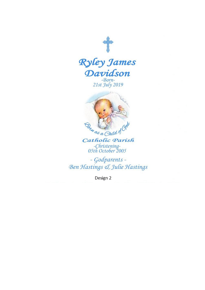 Christening Personalized Candle Ornate