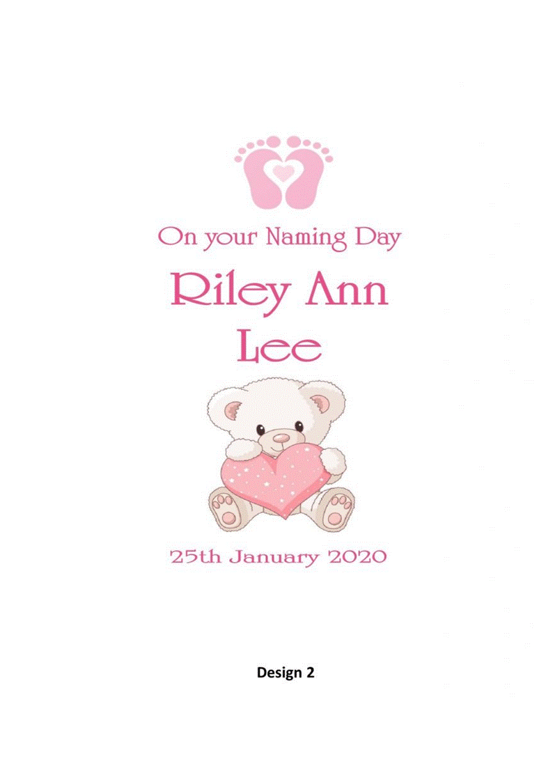Naming Day Personalized Candle Classic