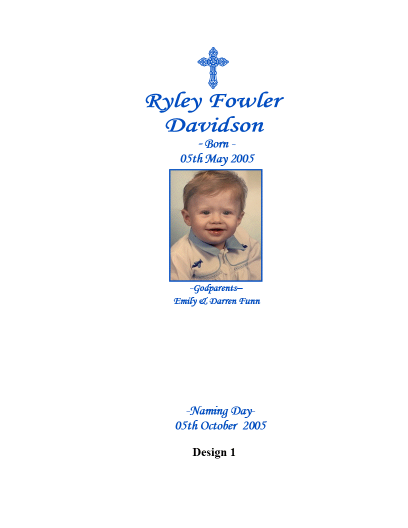 Naming Day Personalized Candle Ornate