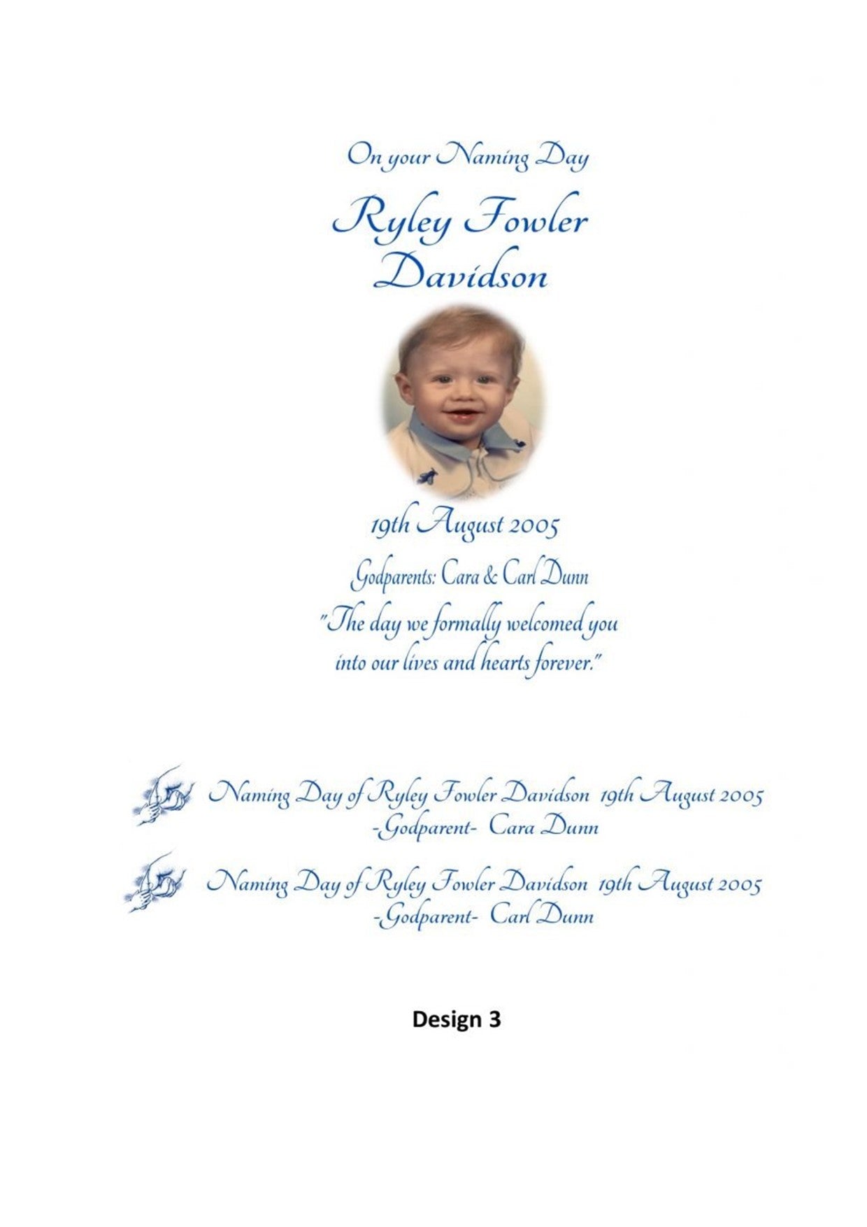 Naming Day Personalized Candle Unity Set Classic
