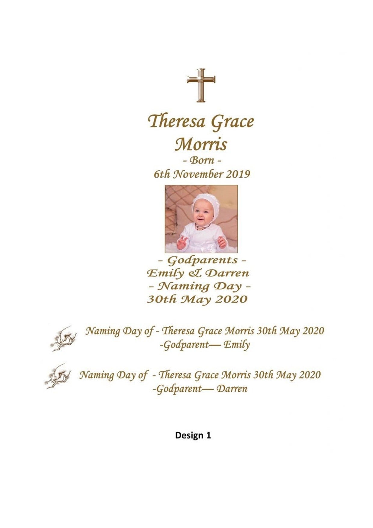 Naming Day Personalized Candle Unity Set Elegance