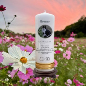Pet Memorial Personalized Candle Double Classic