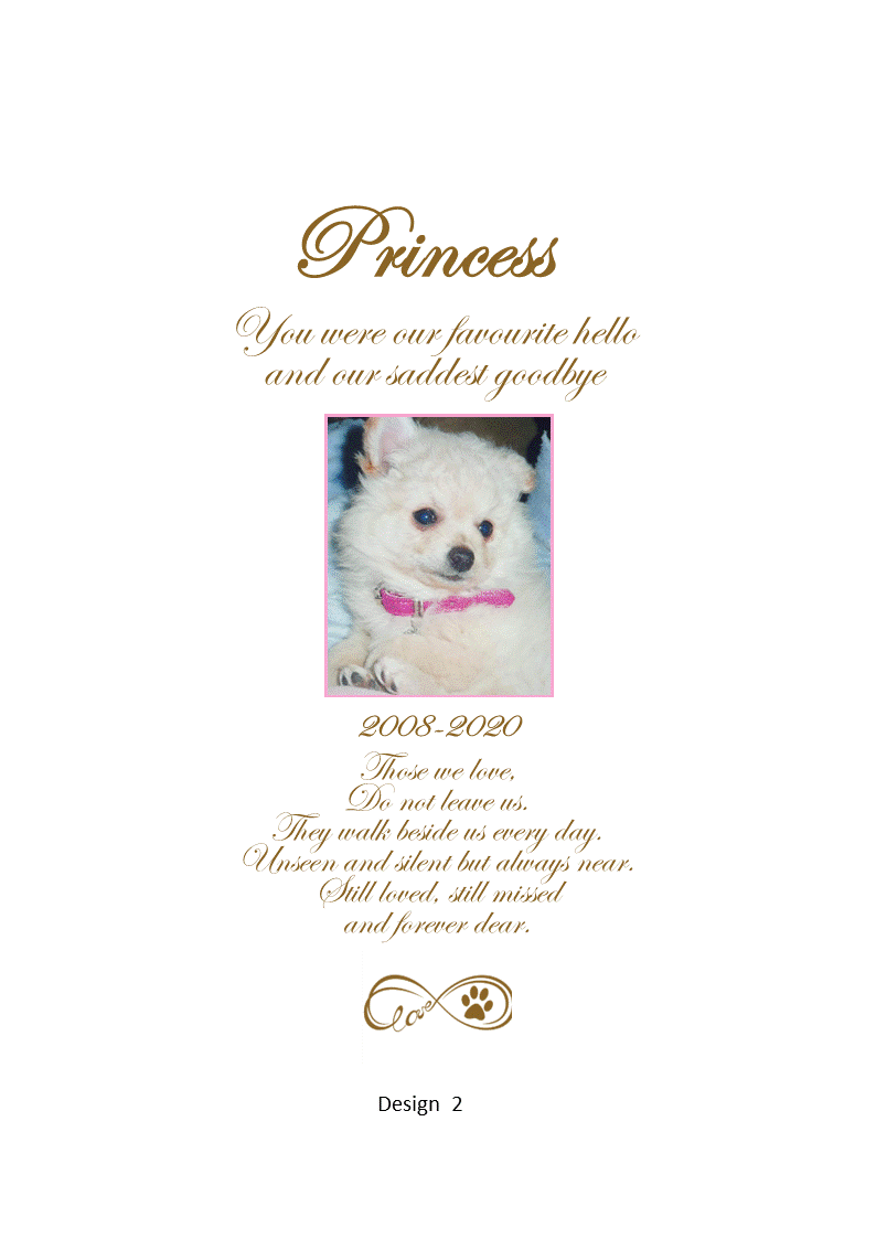 Pet Memorial Personalized Candle Double Classic
