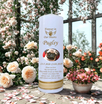 Pet Memorial Personalized Candle Classic