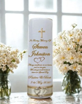 Wedding Memorial Personalilzed Candle Elegance