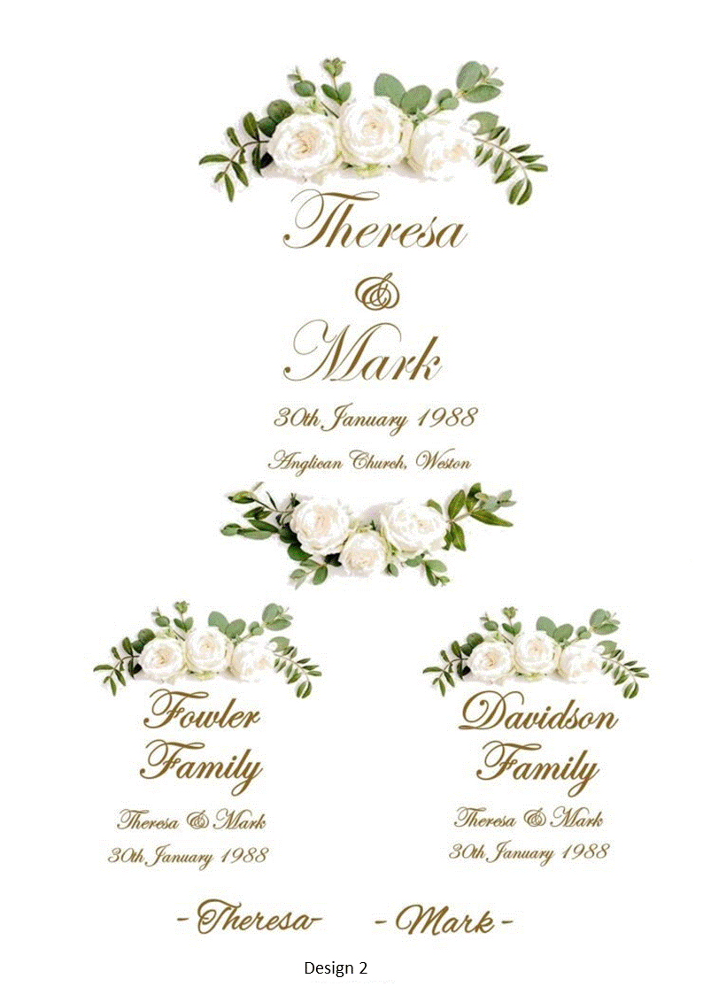 Wedding Personalized Ceremony Unity Candle Set of 5 Double Classic