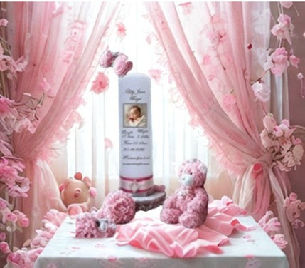 Welcome Baby Single Personalized Candle Elegance